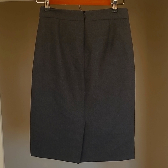 J.Crew Dark Gray 100% Wool Pencil Skirt Women’s 0 HO10 - Picture 9 of 11